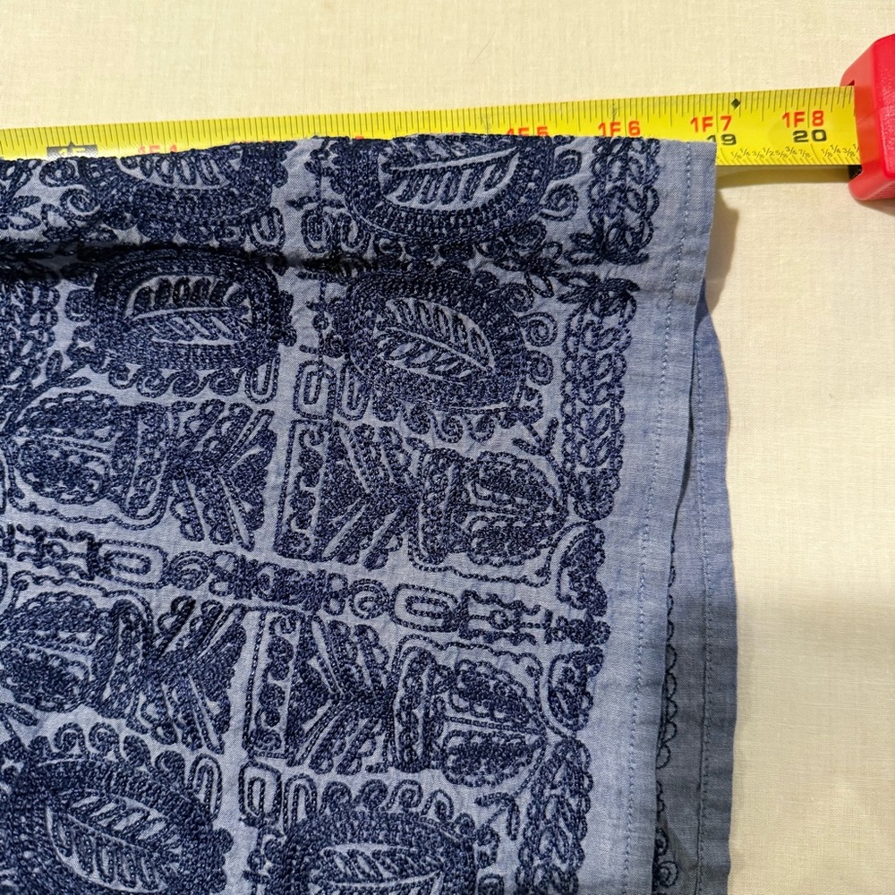 J. Crew, Zafrina Embroidered chambray Women's Skirt, Size L - Picture 6 of 7